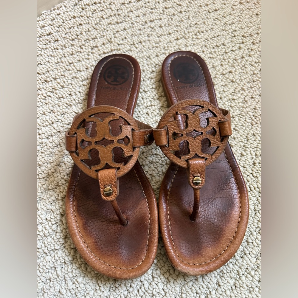 Tory Burch Brown Leather Sandals (7.5)